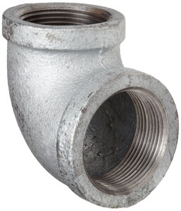 2 x 1-1/4 in. Threaded 150# Galvanized Malleable Iron 90 Degree Elbow IG9KH at Pollardwater