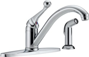 Delta Faucet Classic Single Handle Kitchen Faucet In Polished