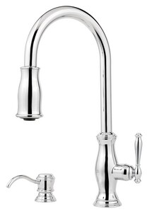 Pfister Hanover Single Handle Pull Down Kitchen Faucet With Soap