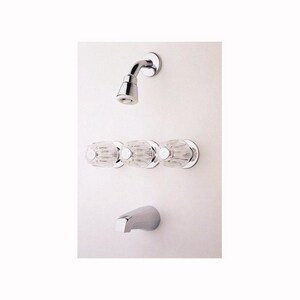 Pfister Bedford Triple Handle Tub And Shower Faucet In Polished