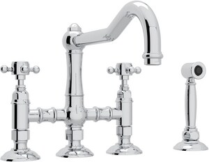 Rohl Perrin Rowe Country Kitchen Two Handle Bridge Kitchen