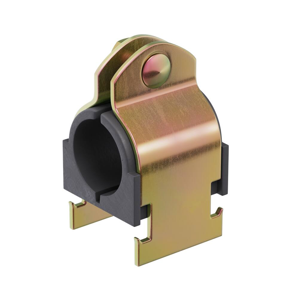 <strong>Figure 7817MM</strong><br />Yellow Zinc Metric Cushioned Strut Clamp