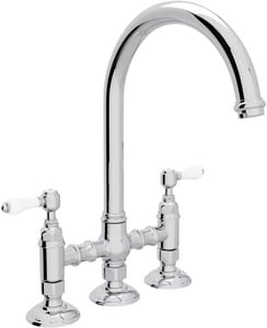 Rohl Perrin Rowe 4 Hole Bridge Kitchen Faucet With Double