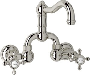 Rohl Country Bath Two Handle Bridge Bathroom Sink Faucet In