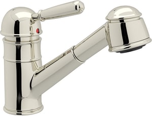 Rohl Country Single Handle Pull Out Kitchen Faucet In Polished