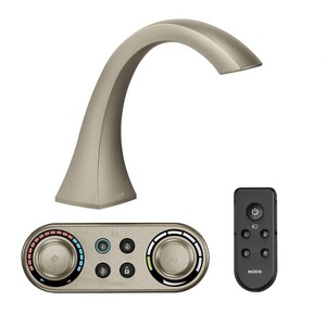 Moen Voss 1 Hole Roman Tub Faucet Trim In Brushed Nickel