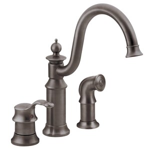 Moen Waterhill Single Handle Kitchen Faucet In Oil Rubbed Bronze