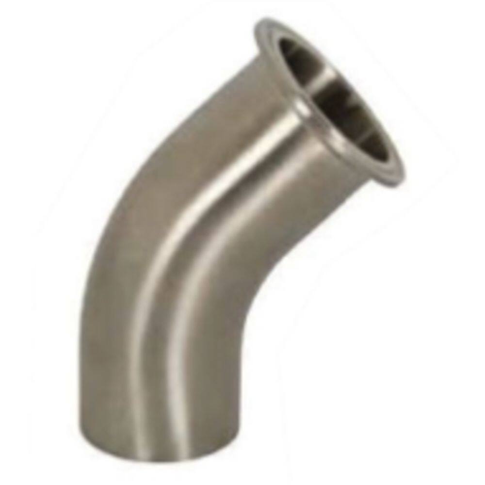 <strong>Figure 2KM</strong><br />304 Stainless Steel Clamp x Buttweld Long 45 Degree Elbow #7