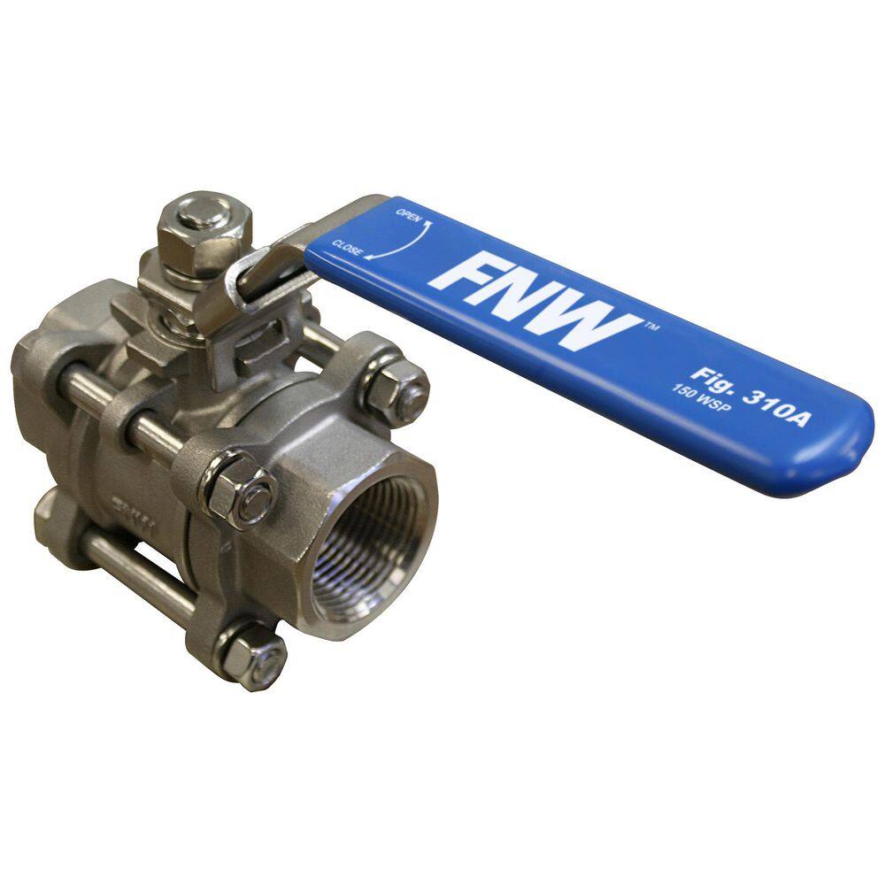 <strong>Figure 310A</strong><br />Stainless Steel 3-Piece Socket Weld Full Port 1000# Ball Valve