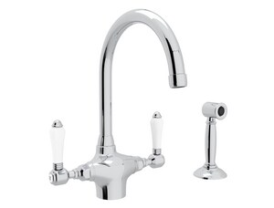 Rohl Perrin Rowe Country Kitchen 1 Hole Column Spout Kitchen