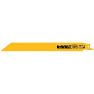 DEWALT 8 in. 18 TPI Reciprocating Saw Blade (Pack of 5) DDW4821 at Pollardwater