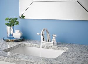 Delta Faucet Windemere Two Handle Centerset Bathroom Sink Faucet