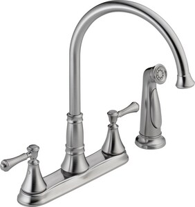 Delta Faucet Cassidy Two Handle Pull Down Kitchen Faucet 2497lf