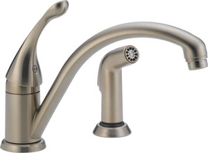 Delta Faucet Collins Single Handle Kitchen Faucet In Stainless