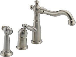 Delta Faucet Victorian Single Handle Kitchen Faucet In Stainless