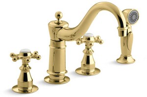 Kohler Antique 1 8 Gpm Double 6 Prong Handle Deckmount Kitchen