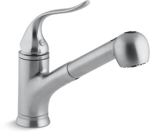 Kohler Coralais Single Handle Pull Out Kitchen Faucet In Brushed