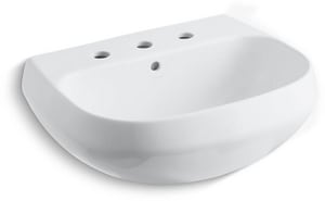 Kohler Wellworth Pedestal Bathroom Sink In White 2296 8 0