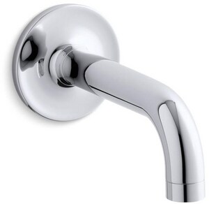 purist wall mount bath faucet in polished chrome