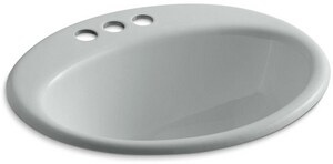 Kohler Farmington Drop In Bathroom Sink In Ice Grey 2905