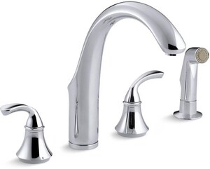 Kohler Forte Two Handle Bridge Kitchen Faucet 10445 Cp Ferguson