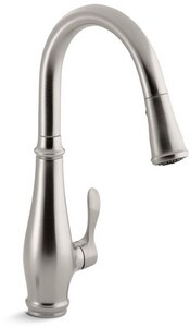 Kohler Cruette Single Handle Pull Down Kitchen Faucet In Vibrant