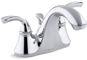 Kohler Forte Two Handle Centerset Bathroom Sink Faucet In