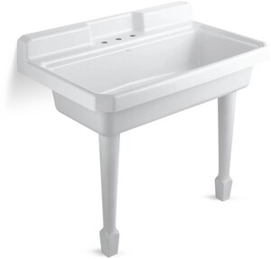 Kohler Harborview 3 Hole Utility Sink In White 6607 3 0