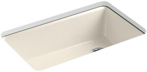 Kohler Riverby 33 X 22 In 5 Hole Cast Iron Single Bowl