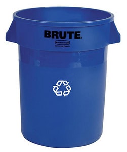 Rubbermaid Brute® 27-77/100 x 25 in. 32 gal Plastic Recycling Container in Blue NFG263273BLUE at Pollardwater