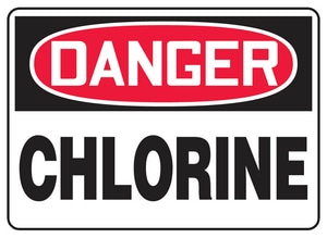 Accuform 14 x 10 in. Aluminum Sign - DANGER CHLORINE AMCHL194VA at Pollardwater