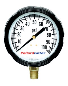 Thuemling Industrial Products 2-1/2 in. 160 psi Bottom Mount Glycerine Pressure Gauge T4107445 at Pollardwater