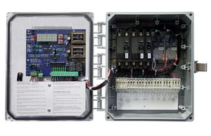 SJE Rhombus EZ Series® 10 in. 120/208/240V 1-Phase Duplex Demand Control Panel SEZS4110H17G at Pollardwater