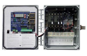SJE Rhombus EZ Series® 10 in. 120/208/240V 1-Phase Duplex Demand Control Panel SEZS4110H10P17G at Pollardwater