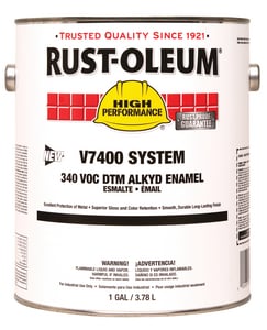 Rust-Oleum® V7400 System Safety Yellow DTM Alkyd Enamel Paint 1 gal R245479 at Pollardwater