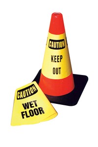 Accuform Signs Cone Cuff™ 28 in. Safety Cone Caution - Wet Paint AFBC921E at Pollardwater