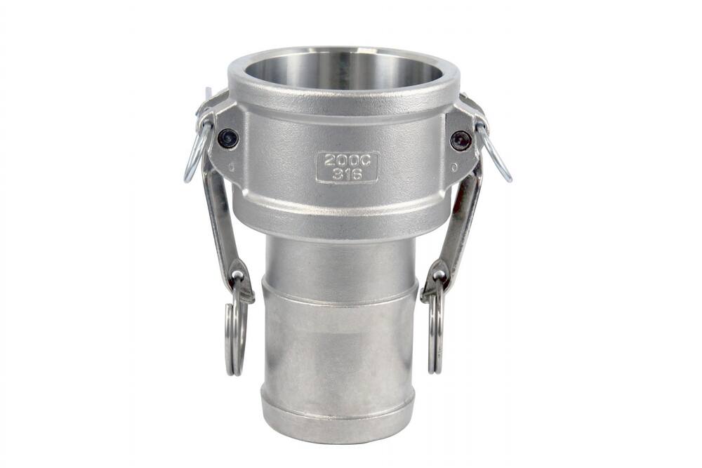 Female Coupler x Hose Shank Type C CF8M Stainless Steel Adapter