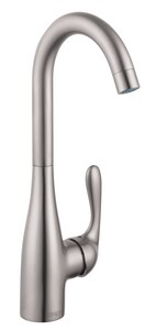 Hansgrohe Allegro E Single Handle Lever Handle Bar Faucet In Steel