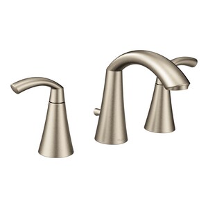 Moen Glyde Two Handle Widespread Bathroom Sink Faucet In Brushed