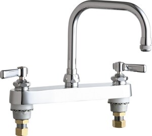 Chicago Faucet Double Lever Handle Deck Mount Food Service Faucet