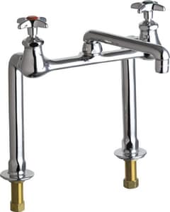 Chicago Faucet 2 Hole Deckmount Hot And Cold Water Inlet Bridge