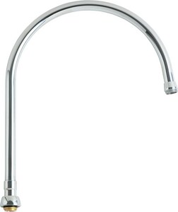 Chicago Faucet 10 In High Arch Gooseneck Swing Spout Polished