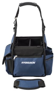 RAPTOR® 9 in. Blue/Black Heavyweight Fabric Tool Bag with Rubber Grip Handle FEI02439 at Pollardwater