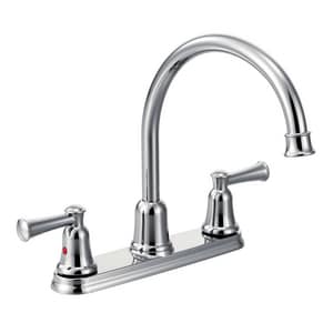 Moen Capstone 1 5 Gpm 4 Hole Deck Mount Kitchen Faucet With