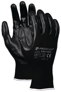 PROSELECT® XL Black Foam Coated Plastic/Nitrile Waterproof Gloves PSG14454 at Pollardwater