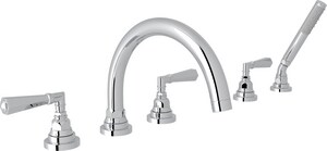 Rohl San Giovanni 4 Gpm 5 Hole Deck Mount Roman Tub Faucet With