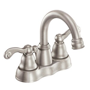 Moen Traditional Two Handle Centerset Bathroom Sink Faucet In