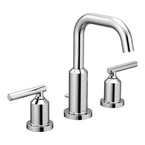 Moen Gibson Two Handle Widespread Bathroom Sink Faucet In
