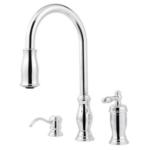 Pfister Hanover Single Handle Pull Down Kitchen Faucet With Soap