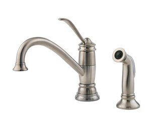 Pfister Brookwood 1 8 Gpm 2 Or 4 Hole Kitchen Faucet With Single